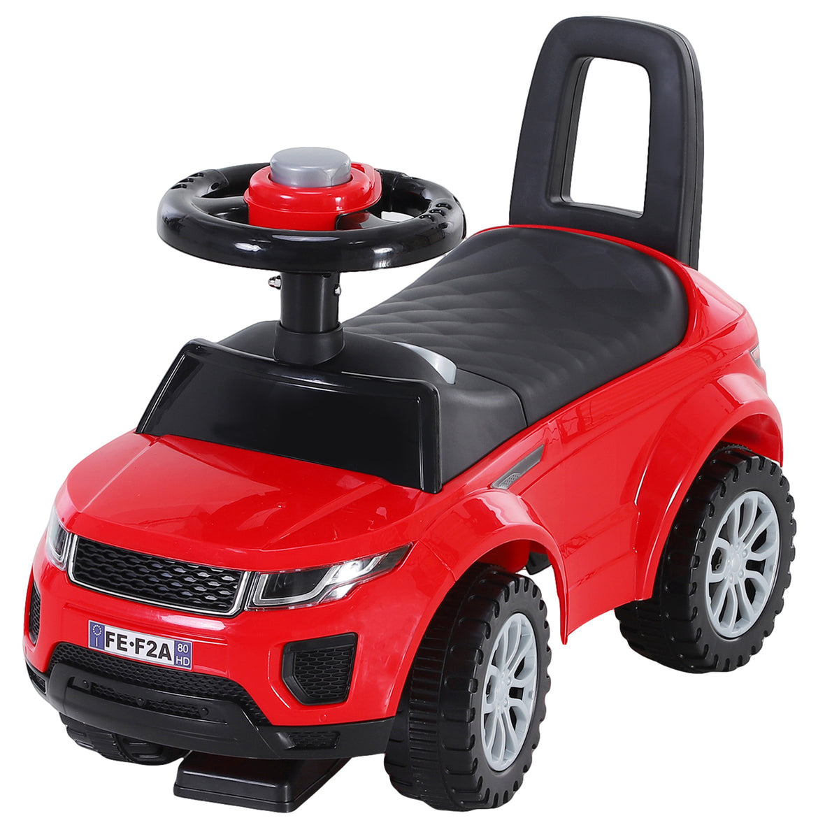 HOMCOM Kinderfahrzeug Lauflernhilfe mit Hupe Stauraum Rutschauto PP Rot 62 x 28 x 41,5 cm