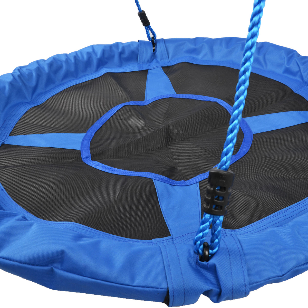 HOMCOM Ø100 cm Nestschaukel Kinderschaukel Vogelnestschaukel Outdoor Schaukel für Kinder Garten Oxford Blau