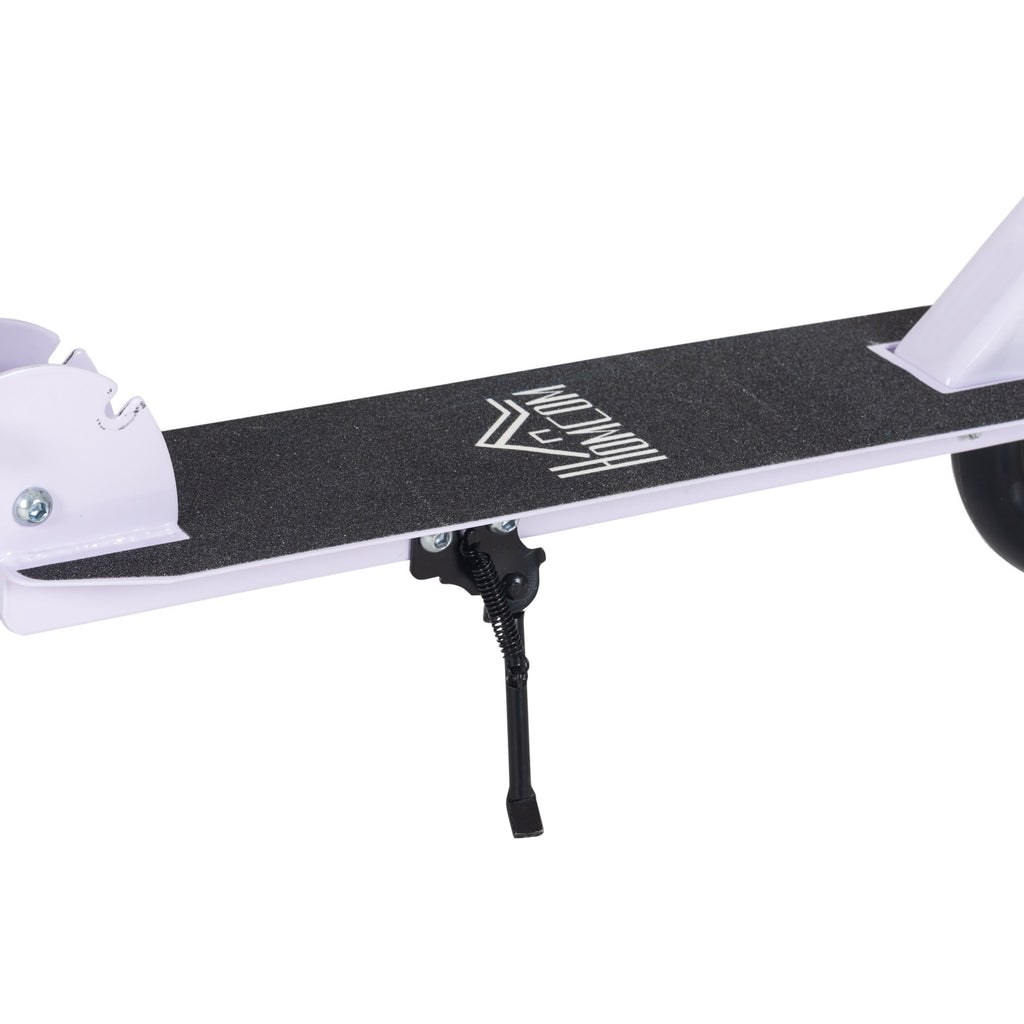 HOMCOM Kinderroller Klappbar Höhenverstellbarer Lenker in 4 Stufen hintere Reibungsbremse für Kinder Jugendliche max. 100KG Abmessungen 88L x 37B x 75-100H cm Weiß