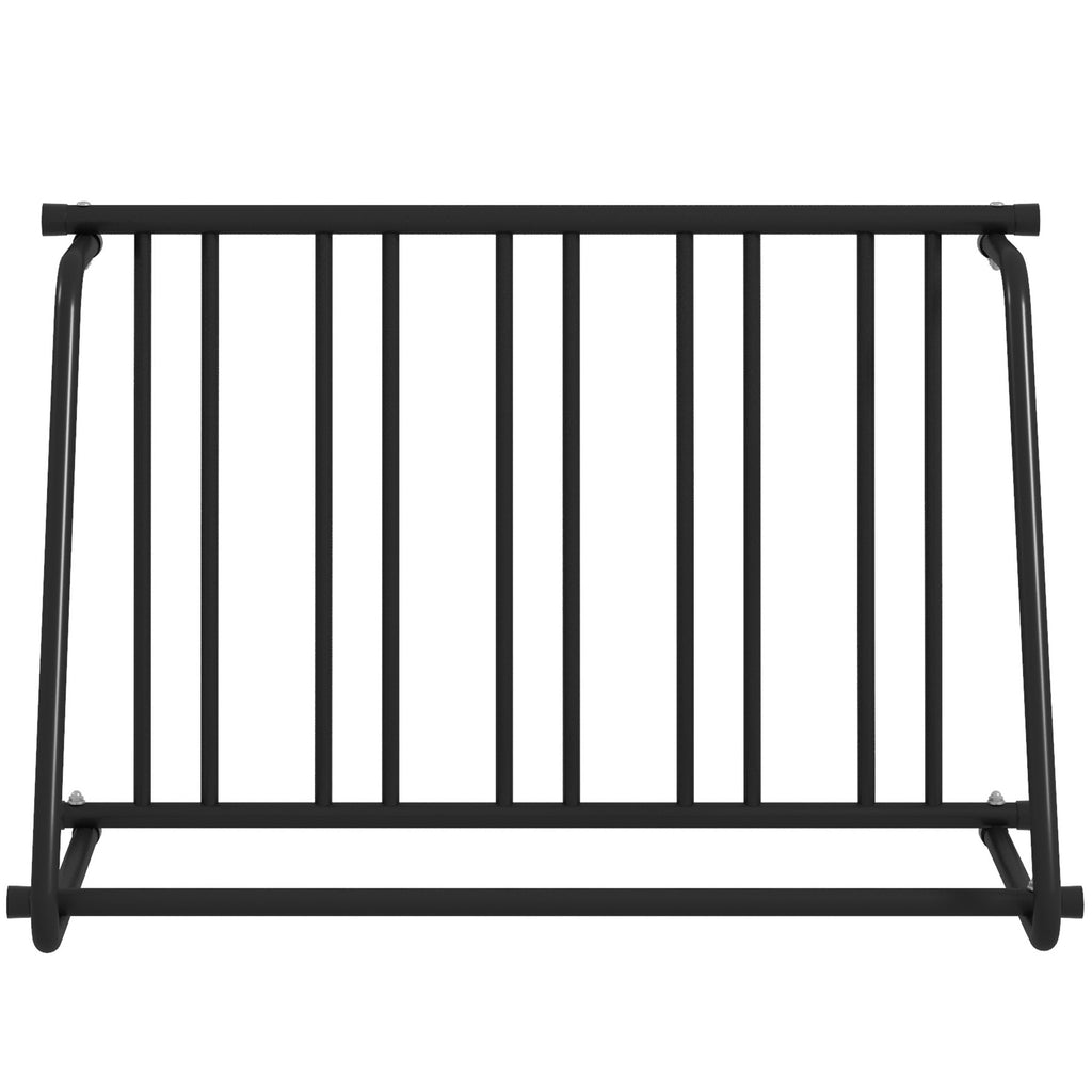 DURHAND Fahrradständer für 3 Fahrräder, wetterbeständig, zusätzliche Halterung, 114 x 58 x 75 cm, Schwarz