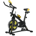 SPORTNOW Heimtrainer, leise, anpassbarer Widerstand, Pulssensor, Monitor, Gelb
