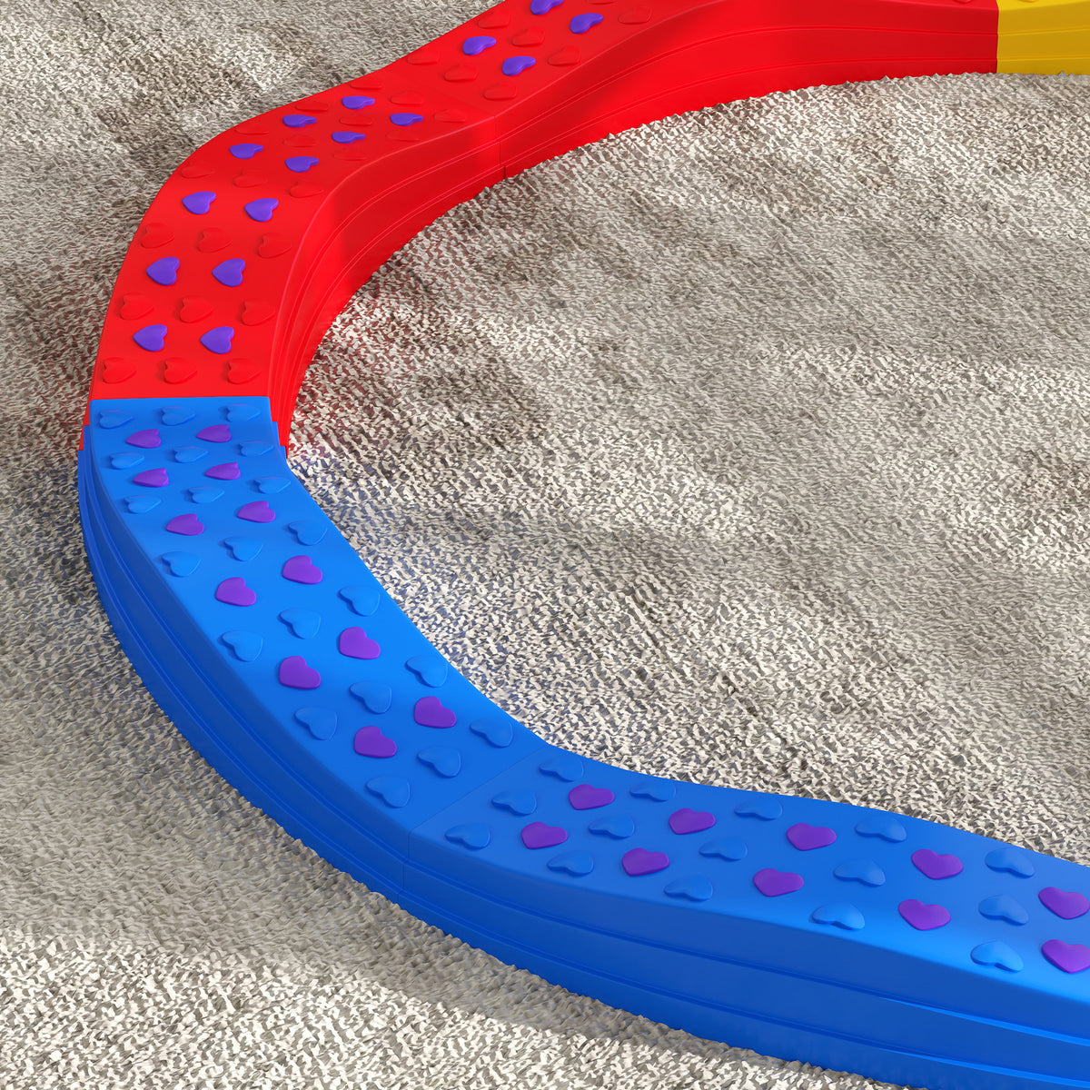 AIYAPLAY Balance Beam für Kinder 8 Steine mit gewellten Stufen Oberfläche rutschfest und Bodenmatte