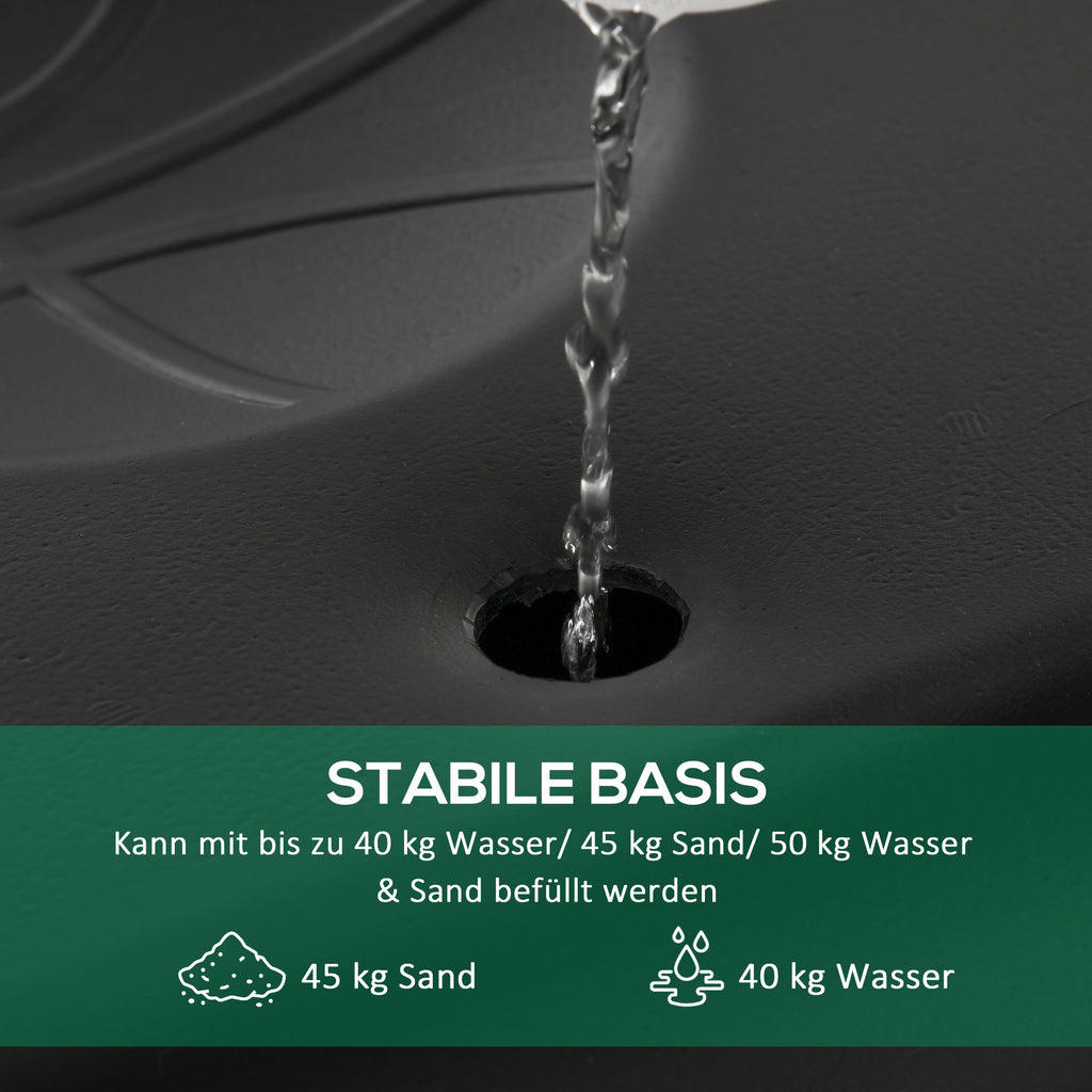 HOMCOM Basketballständer mit Rädern rollbar 210-260 cm höhenverstellbar Basketballkorb mit Ständer geeignet für den Außen- und Innenbereich Stahl Kunststoff Schwarz