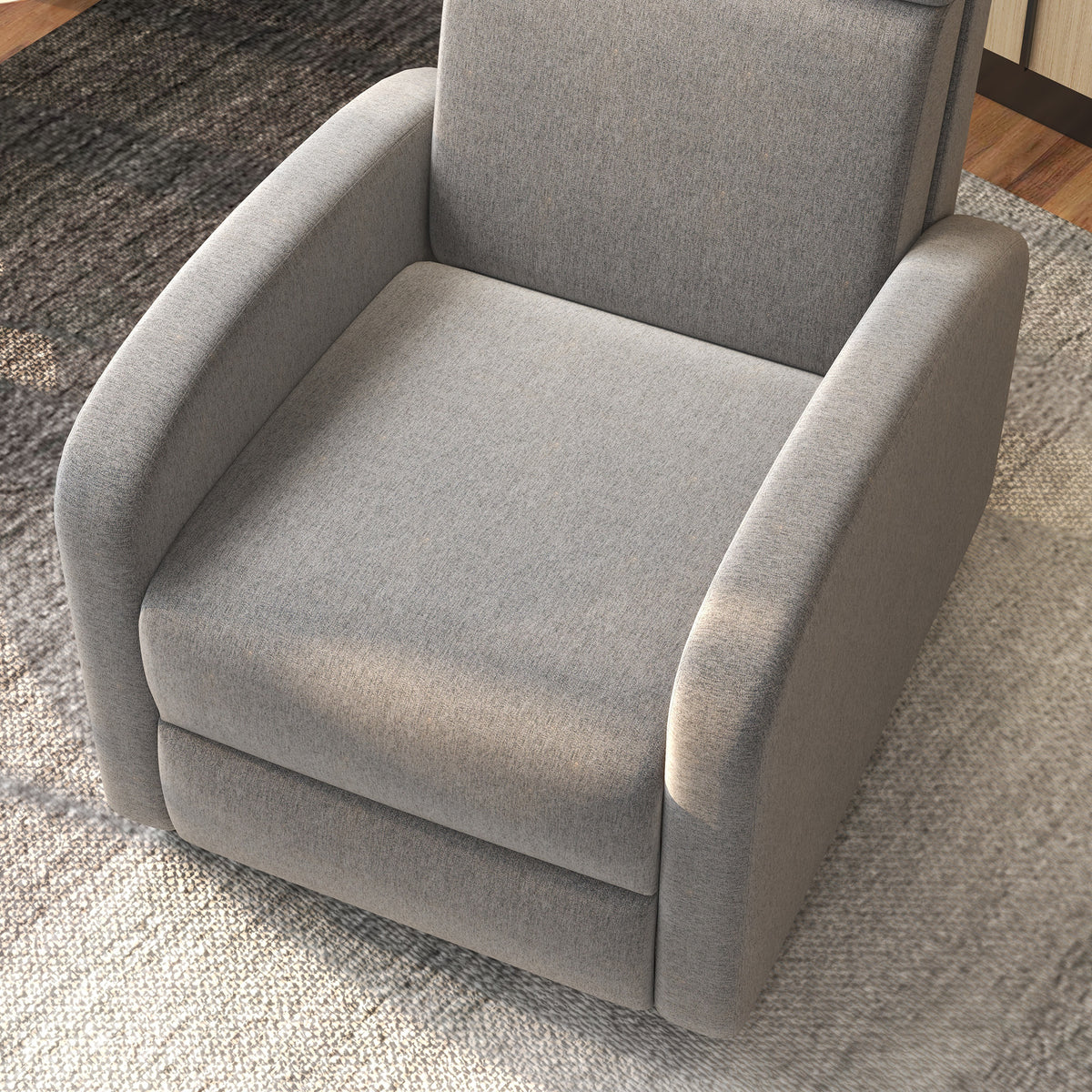 HOMCOM Relaxsessel Fernsehsessel, ausklappbare Fußstütze, neigbar bis zu 160°, 64 x 86 x 102 cm, Grau