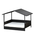 PawHut Rattan Hundeliege Outdoor mit Dach, Erhöhtes Hundebett für kleine und mittelgroße Hunde, Kühlendes Haustierliege mit Metallrahmen, Haustierbett für Draußen, 69 x 98 x 70 cm, Kaffee-Braun
