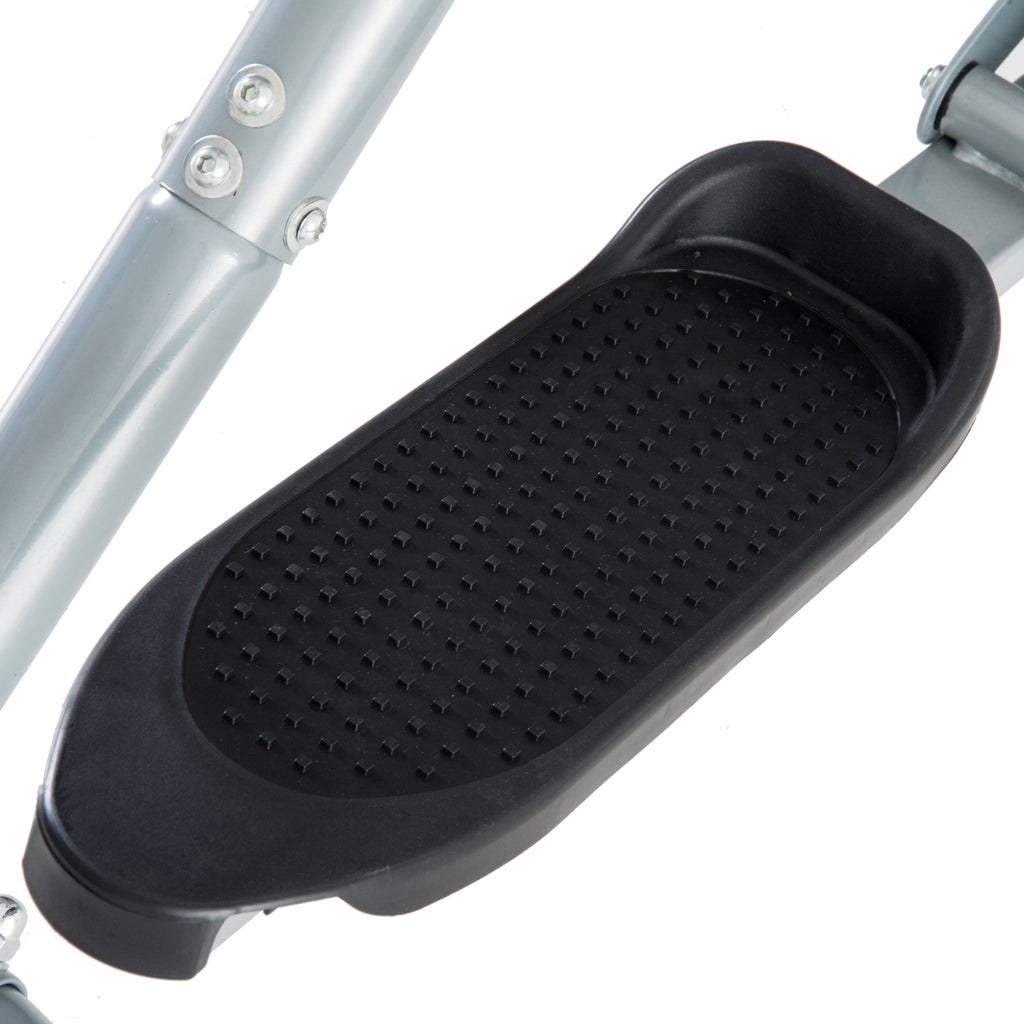 HOMCOM Crosstrainer, Heimtrainer, LCD-Display, einstellbares Brustpolster, Stahl, Silber, 96 x 60 x 152cm