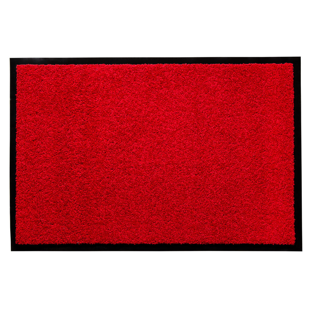 Homcom Fußmatte waschbar Gummiumrandung Rot 120 x 80 x 0,5 cm