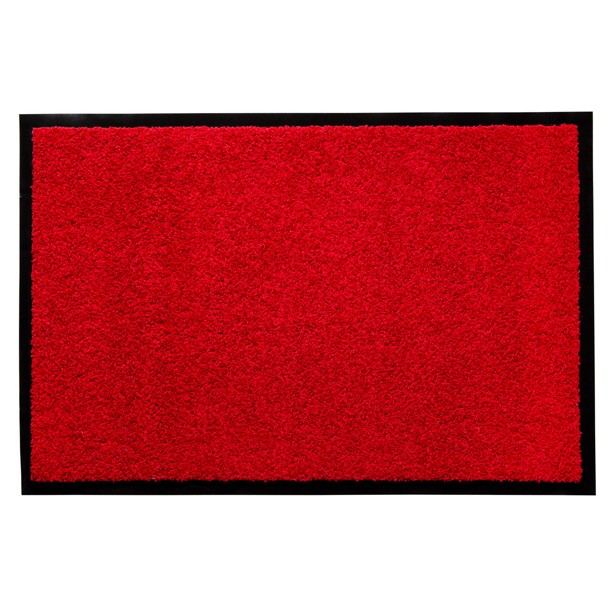 Homcom Fußmatte waschbar Gummiumrandung Rot 120 x 80 x 0,5 cm
