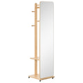 HOMCOM Standspiegel Natur 40 cm x 44,5 cm x 170 cm