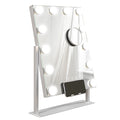HOMCOM LED Kosmetikspiegel, 3 Lichtmodi, dimmbar, Touchsteuerung, USB, 37x46 cm, Weiß