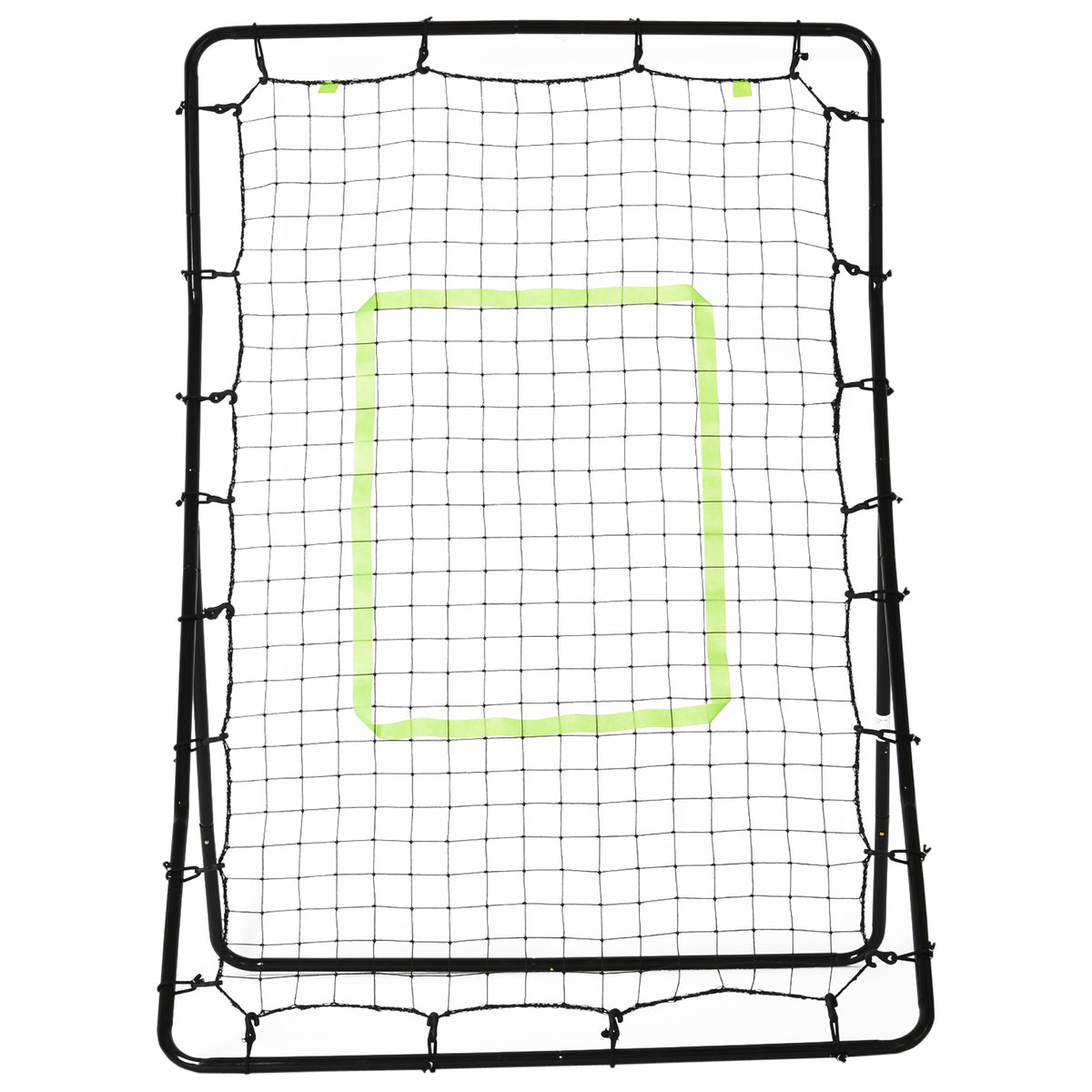 HOMCOM Rebounder für Fußball Prellwand Tragebar mit Schlag-Zone Rebound Netz Kickback Rückprallwand Prellwand für Baseball Basketball Fußballtor für Kinder und Jugendliche Training 75x126cm, Schwarz