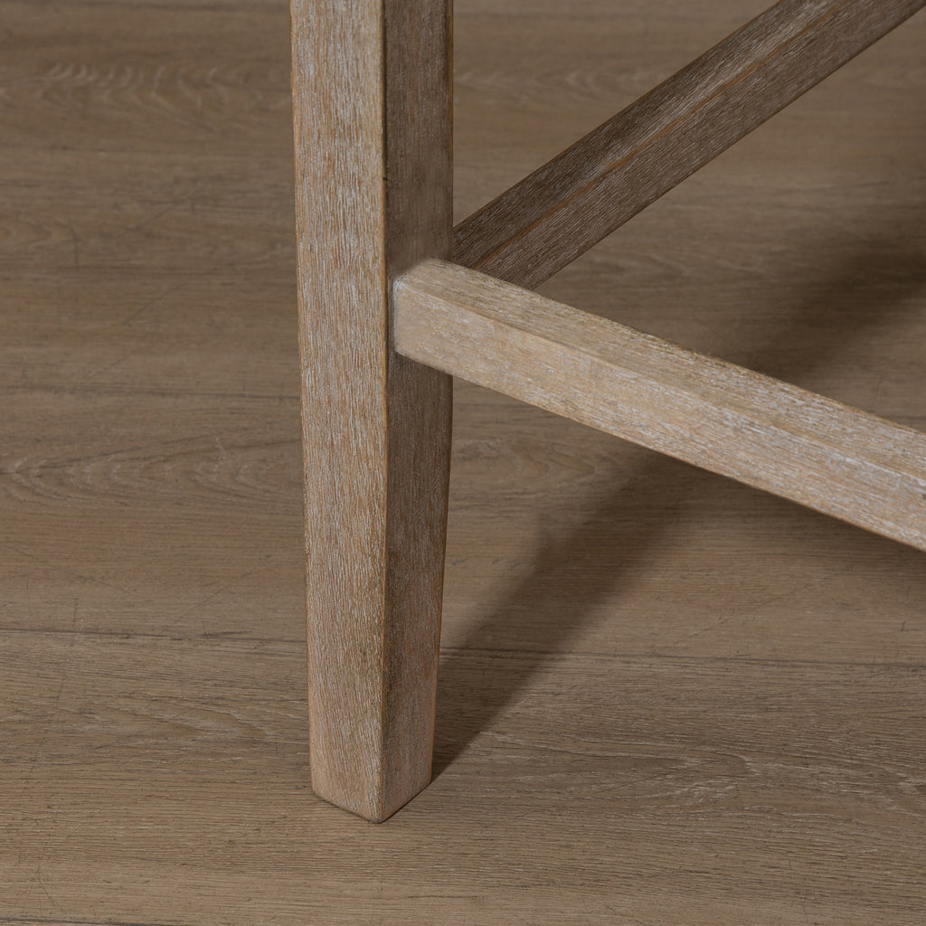 HOMCOM 2er-Set Barhocker mit lehne Barstühle mit Knopfheftung, Massivholz, inkl. Fußstütze, 47 cm x 50 cm x 101 cm, Grau + Natur