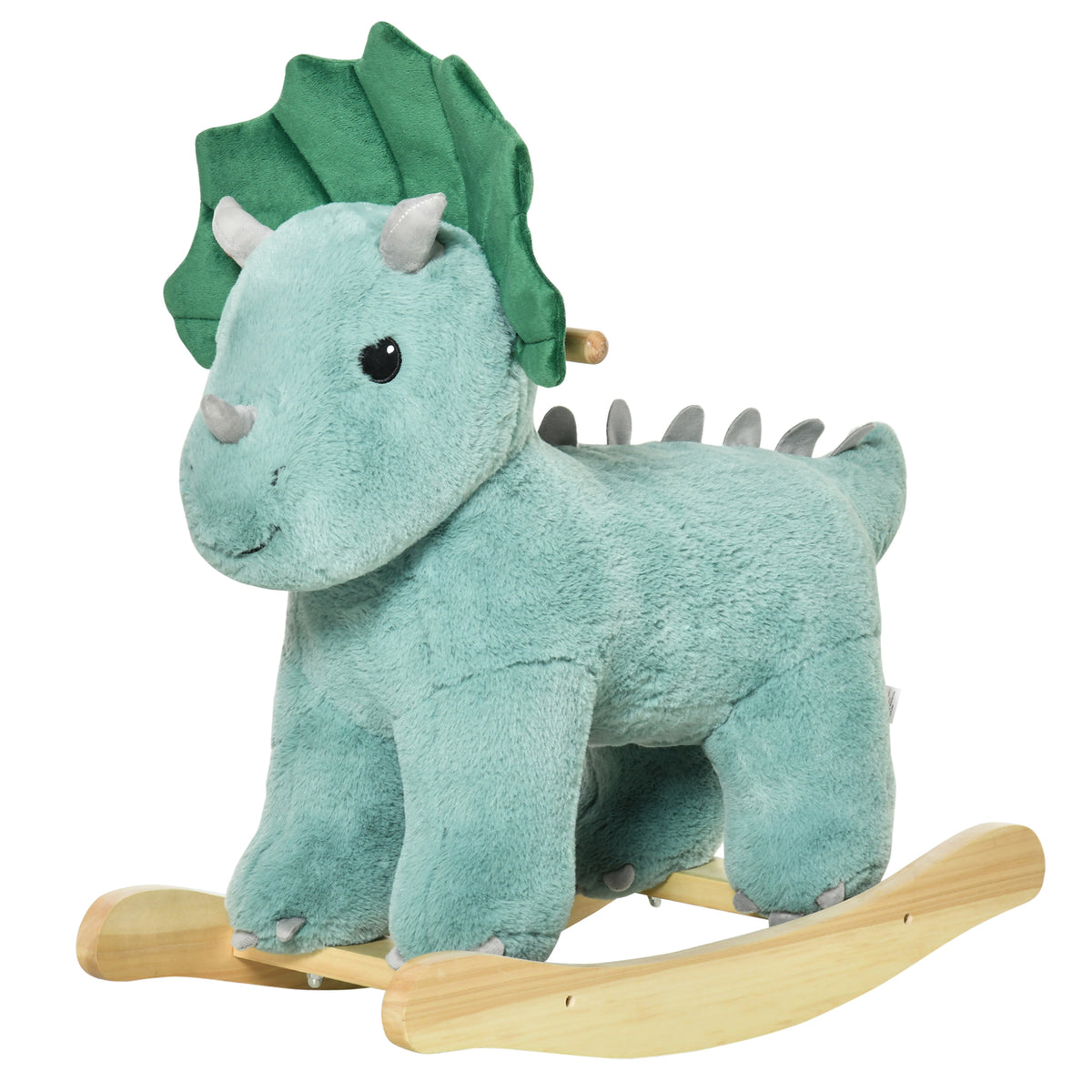 HOMCOM Kinder Schaukel Schaukeltier Schaukelpferd Dunkelgrün 64 x 30 x 54 cm