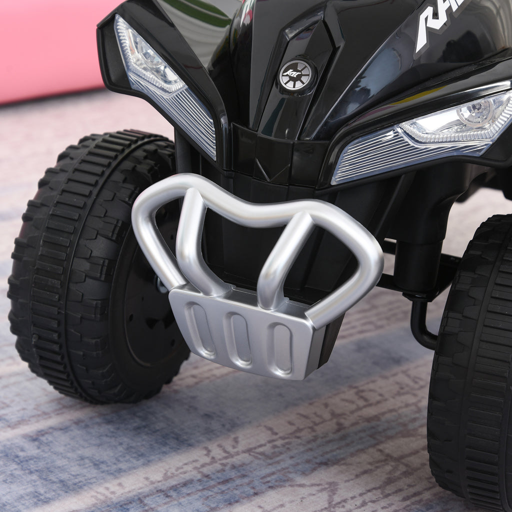 HOMCOM Kinder-Quad 18-36 Monate Abmessungen 67L x 38B x 44H cm Licht- und Soundeffekte Schwarz