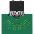 SPORTNOW Poker-Set, Pokerkoffer, 400 Chips, 2 Kartendecks, 5 Würfel, Dealer-Scheibe, Unterlage