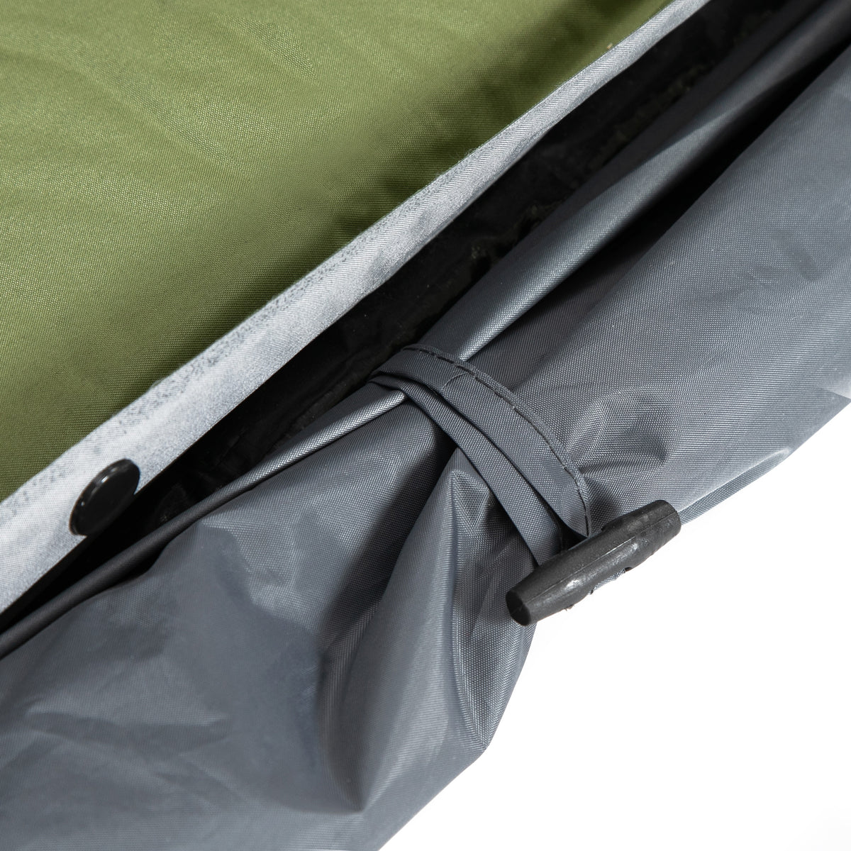 Outsunny Campingbett mit Zelt erhöhtes Feldbett für 2 Person Kuppelzelt mit Luftmatratze inkl. Tragetasche Grau 200 x 146 x 159 cm