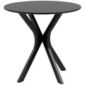 HOMCOM Esstisch Küchentisch Runder Tisch, Modernes Design, 78 cm x 78 cm x 75 cm, Schwarz