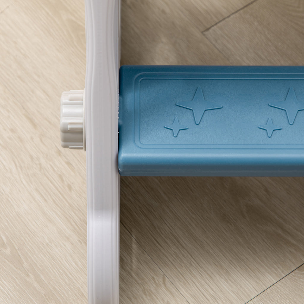 AIYAPLAY Kinderrutsche Innenrutsche für Kinder, 18 bis 36 Monate, bis 30 kg, 157L x 46,5B x 80H cm, Blau