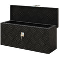 HOMCOM Aluminium-Werkzeugkiste - Werkzeugkasten mit Schlüsselverschluss - 50L x 15,5B x 20,5H cm