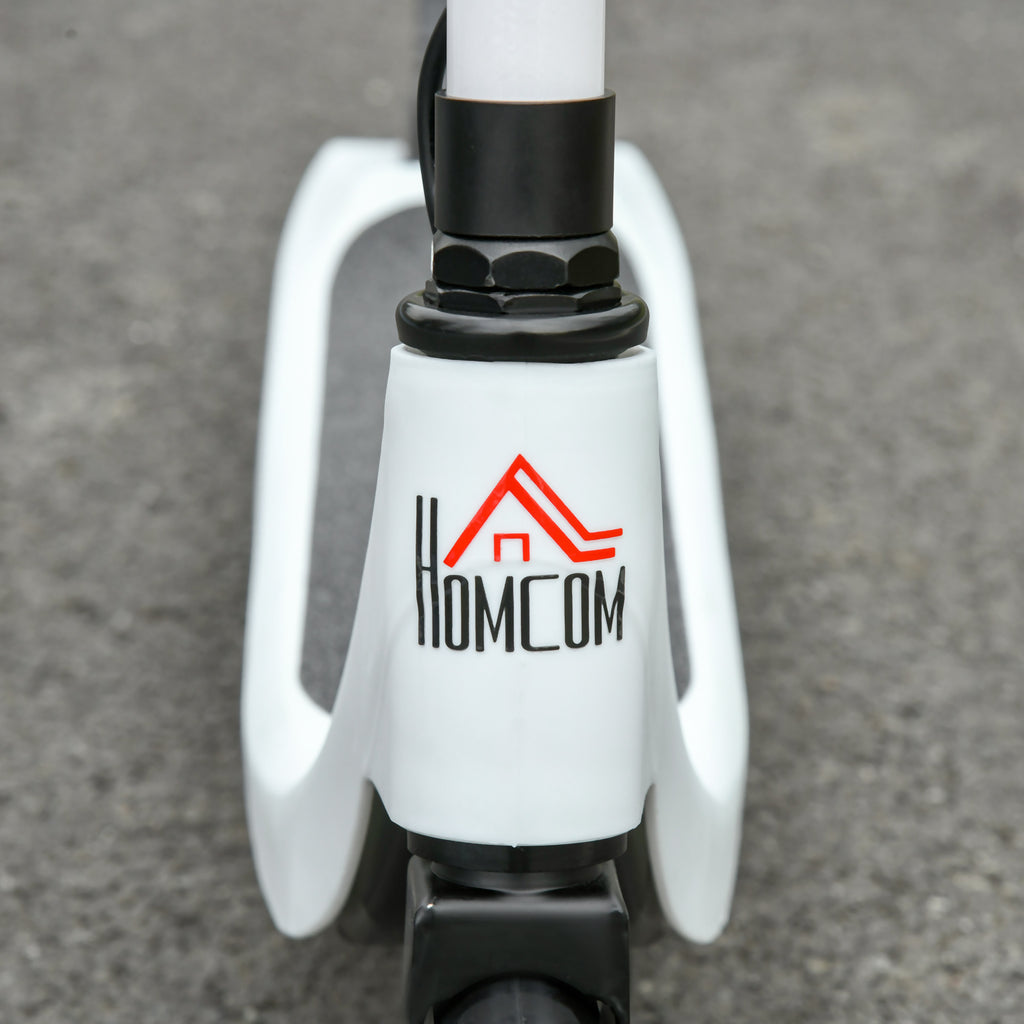 HOMCOM E-Scooter, Elektro-Tretroller, 6 km Reichweite, ab 6 Jahren, Stahlrahmen, schwarz+weiß, 76 x 53 x 95cm