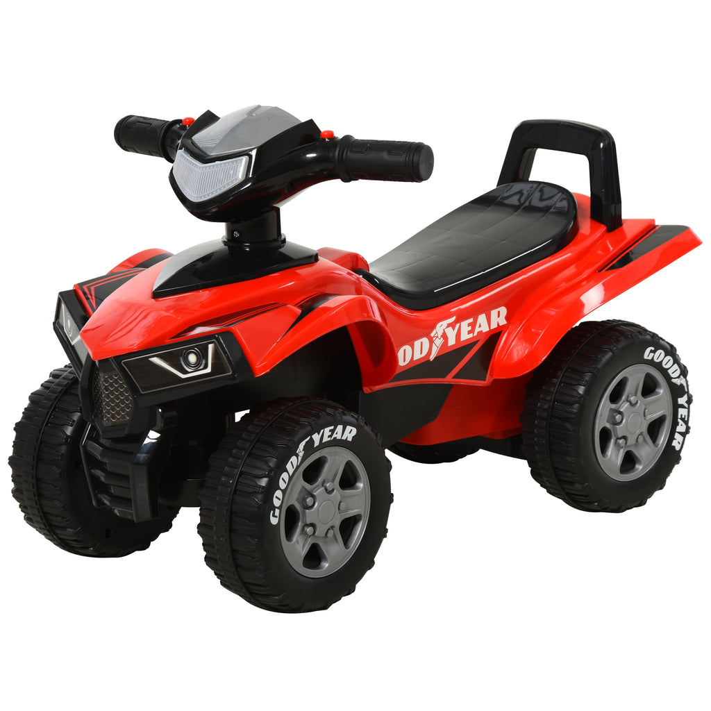 HOMCOM Rutscher Kinder Rutscherauto Kinderauto Kinderfahrzeug Licht Hupe Kunststoff Stahl Rot 60 x 31 x 42 cm