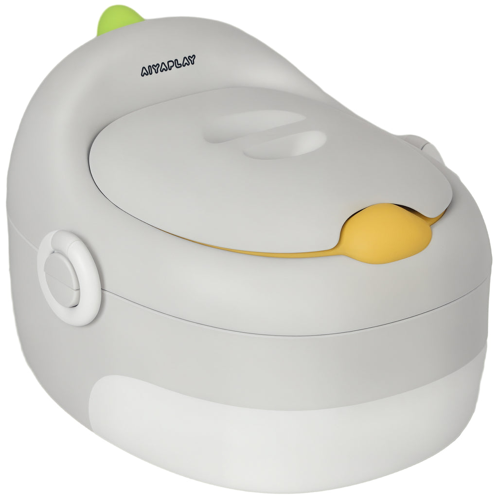 AIYAPLAY 3-in-1 Kinder-Töpfchen, abnehmbarer Sitz, Kunstleder-Polster, bis 50 kg, 6 Monate bis 6 Jahre, Grau