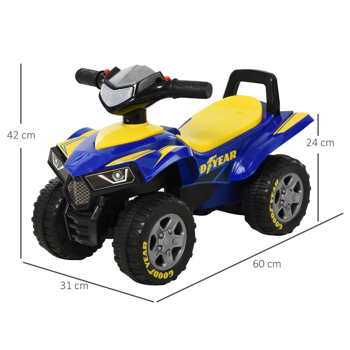 HOMCOM Rutscher Kinder Rutscherauto Kinderauto Kinderfahrzeug Licht Hupe Kunststoff Stahl Rot 60 x 31 x 42 cm