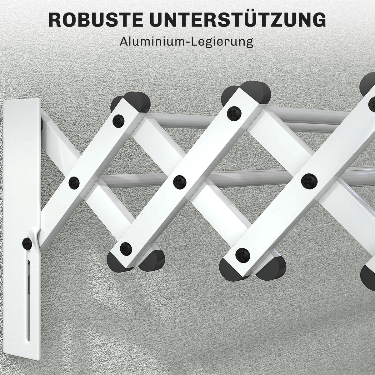 HOMCOM Handtuchhalter, Aluminium, verstellbar, für Innen- und Außenbereich, Silber