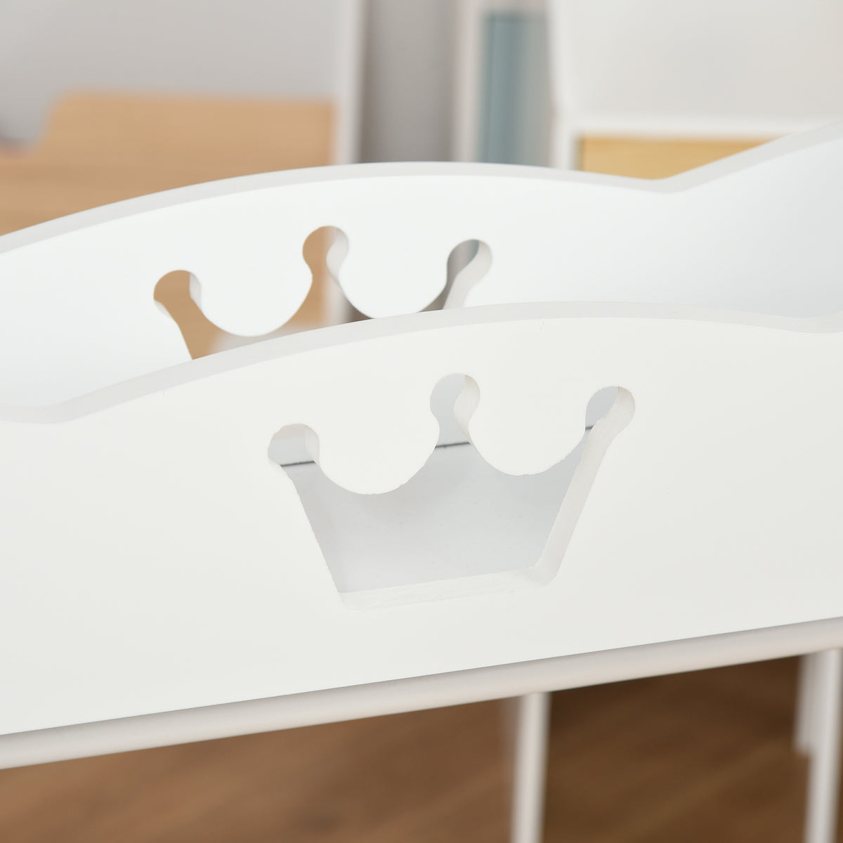 HOMCOM Kinder-Kleiderständer Garderobenständer mit Kleiderstange Kinderzimmer für 3-8 Jahre Kinder Weiß MDF Kiefernholz 70,5 x 37 x 103 cm