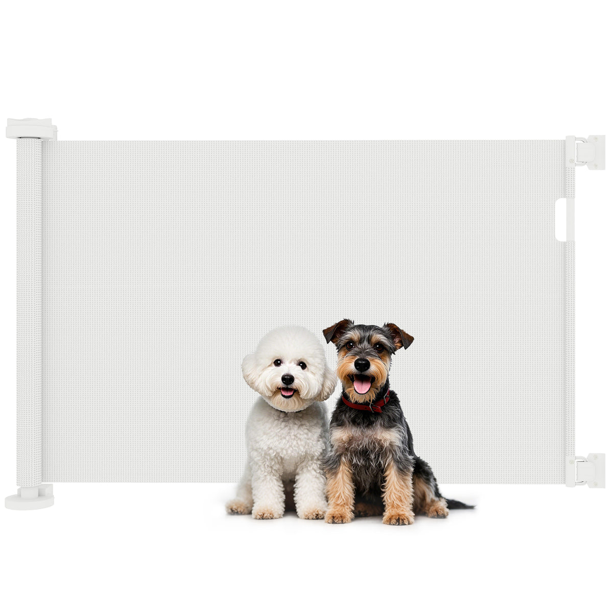 PawHut Treppenschutzgitter Ausziehbar 0-136cm 87 cm Hoch Türschutzgitter für Haustiere 142 x 10 x 87 cm Weiß