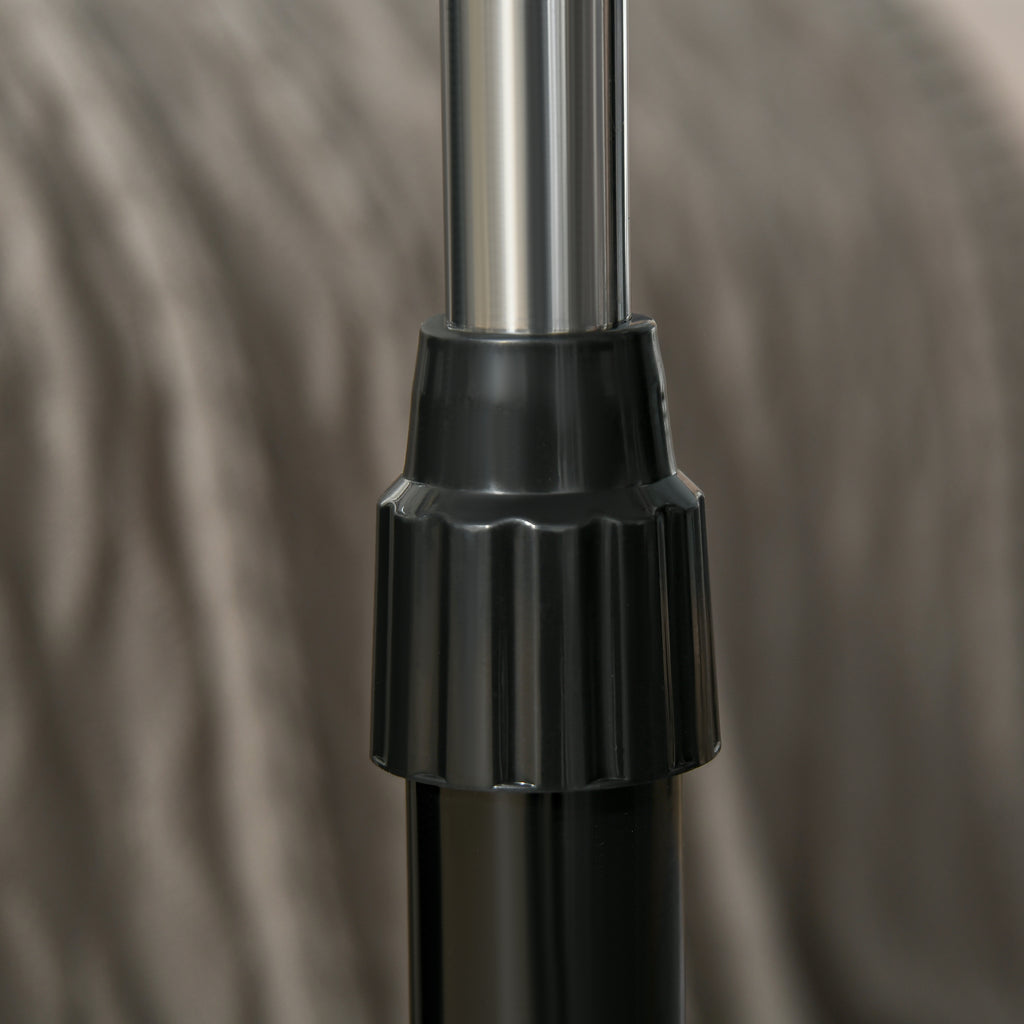 HOMCOM Standventilator mit Fernbedienung, Ventilator, Höhenverstellbarer Lüfter, 3 Geschwindigkeitsstufen, Verstellbarer Neigungswinkel, Metall, Schwarz, Ø44,5 x H110-124 cm