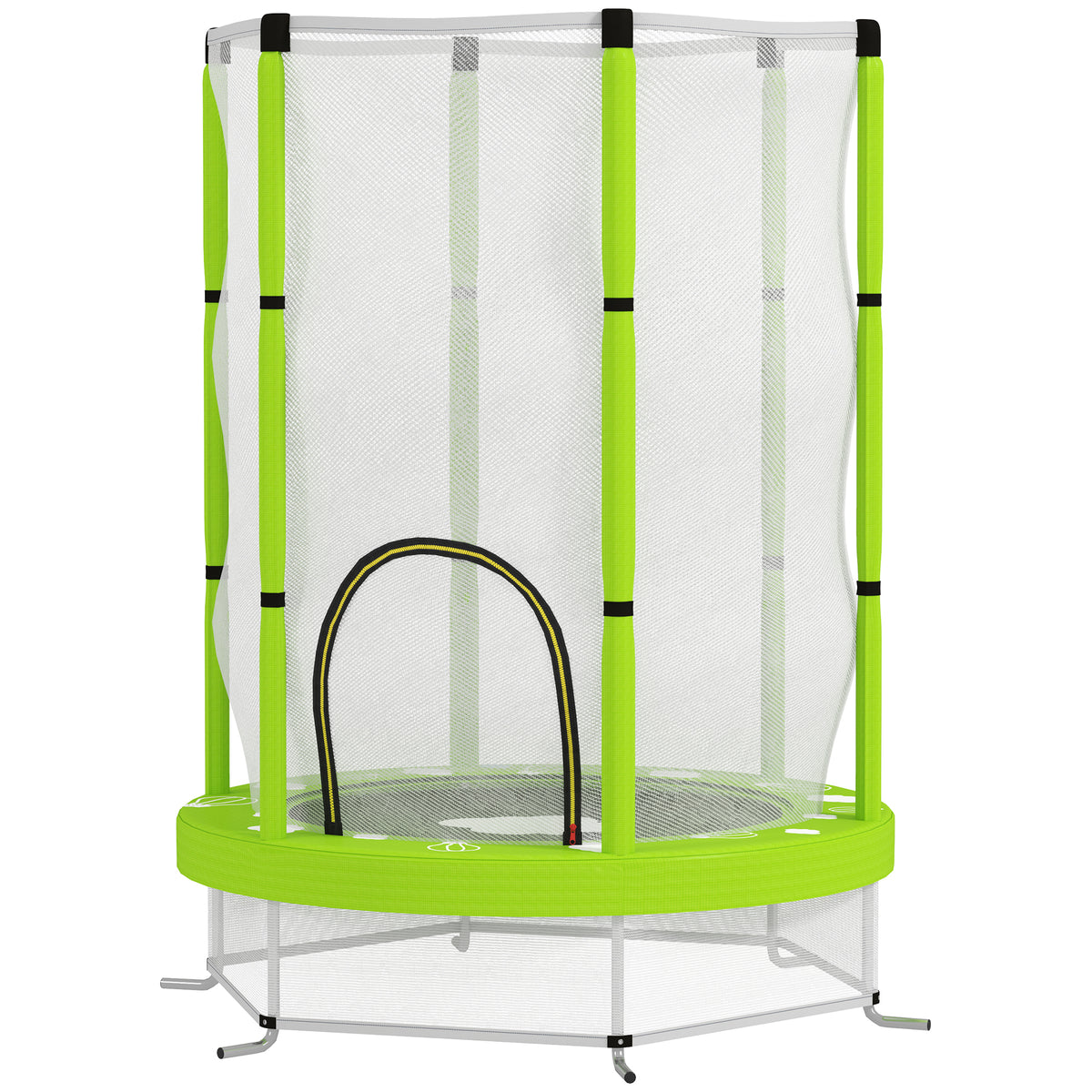 AIYAPLAY Kindertrampolin mit Sicherheitsnetz, für den Innen- und Außenbereich, 3-6 Jahre, Grün