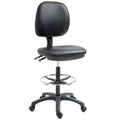 Vinsetto Höhenverstellbarer Rollhocker 69-91 cm mit neigbarer Rückenlehne und höhenverstellbarer Fußstütze