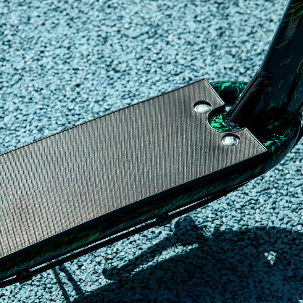 AIYAPLAY Trottinette patinette scooter Kinder große Räder von 6 bis 12 Jahren höhenverstellbar Hinterradbremse Ständer grün