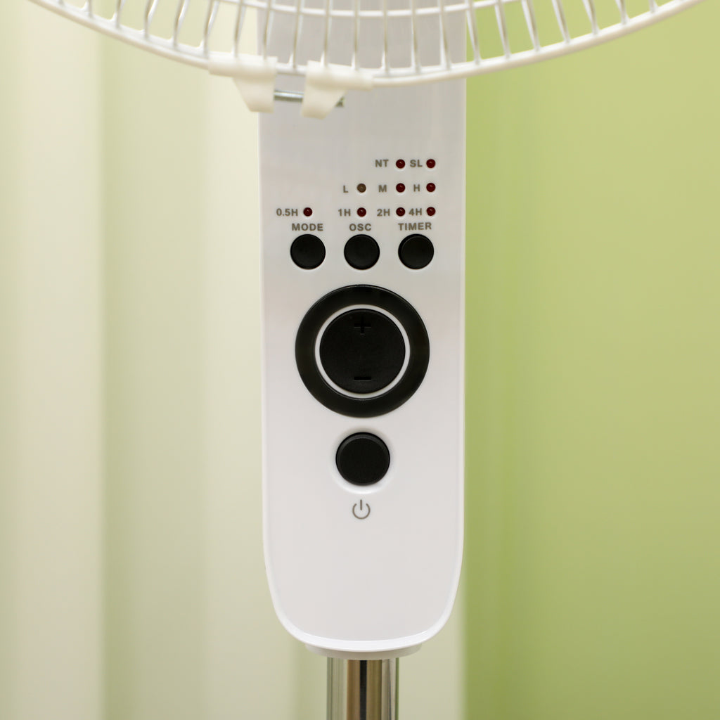 HOMCOM Standventilator Ø 44 cm höhenverstellbar oszillierend leise 45 W mit Fernbedienung Timer 3 Modi 3 Geschwindigkeiten
