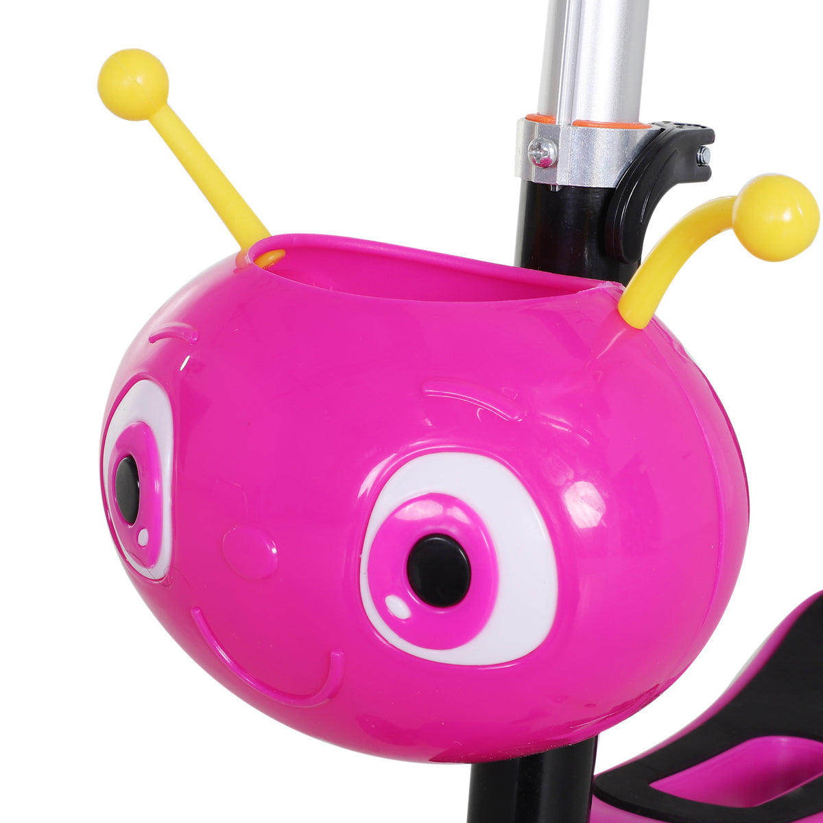HOMCOM 5-in-1 Kinderroller höhenverstellbarer Tretroller Cityroller Scooter Kinder Roller Kickboard Lenker Teleskoprohr Rosa 62 x 25 x 72,5 cm