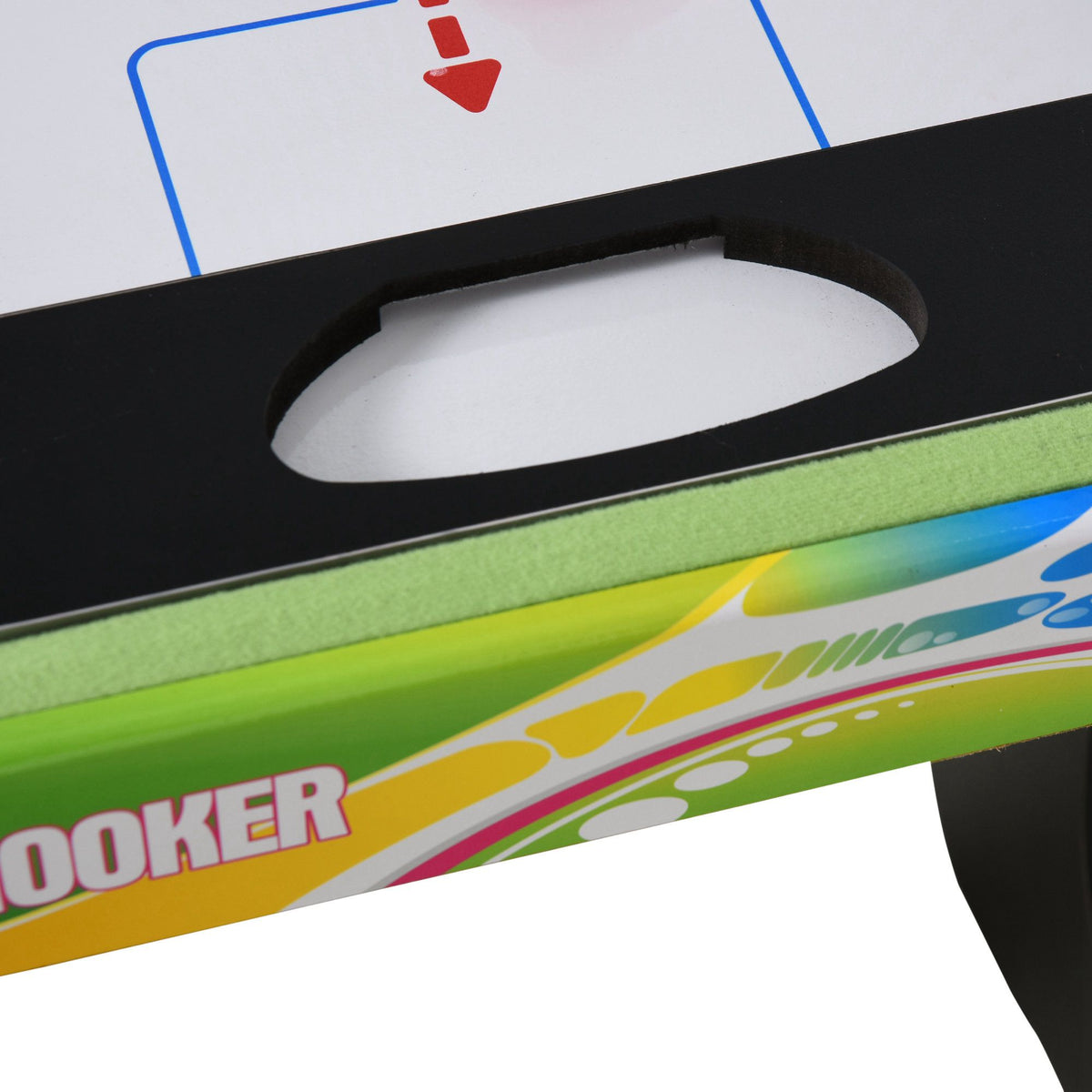 HOMCOM Tischspiel 4 in1 Tischbillard, Tischfußball, Tischtennis, Hockey, Kickertisch, Multigame, Zusammenklappbar, MDF