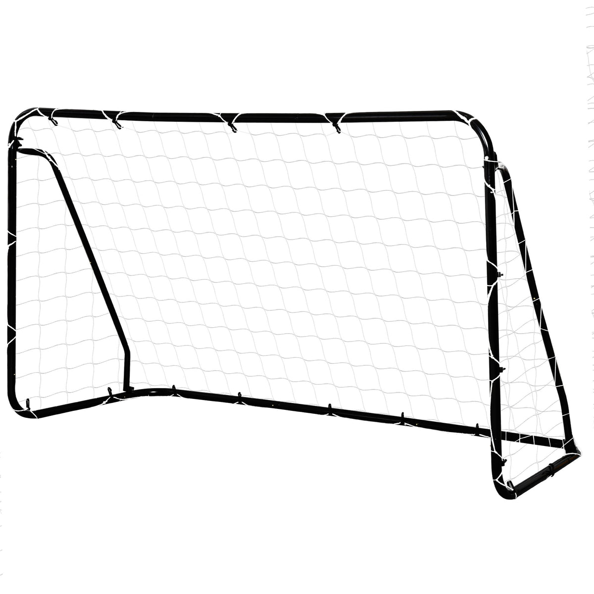 HOMCOM® Fußballtor mit PE-Netzgewebe Schwarz+Weiß Stahl(Q195)+PE-Netz 203 x 81 x 120 cm