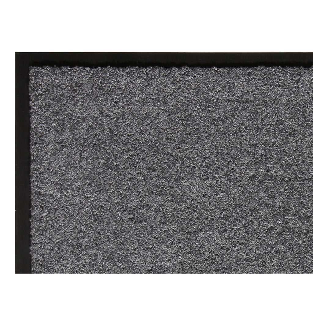Homcom Fußmatte waschbar Gummiumrandung Grau 150 x 90 x 0,5 cm