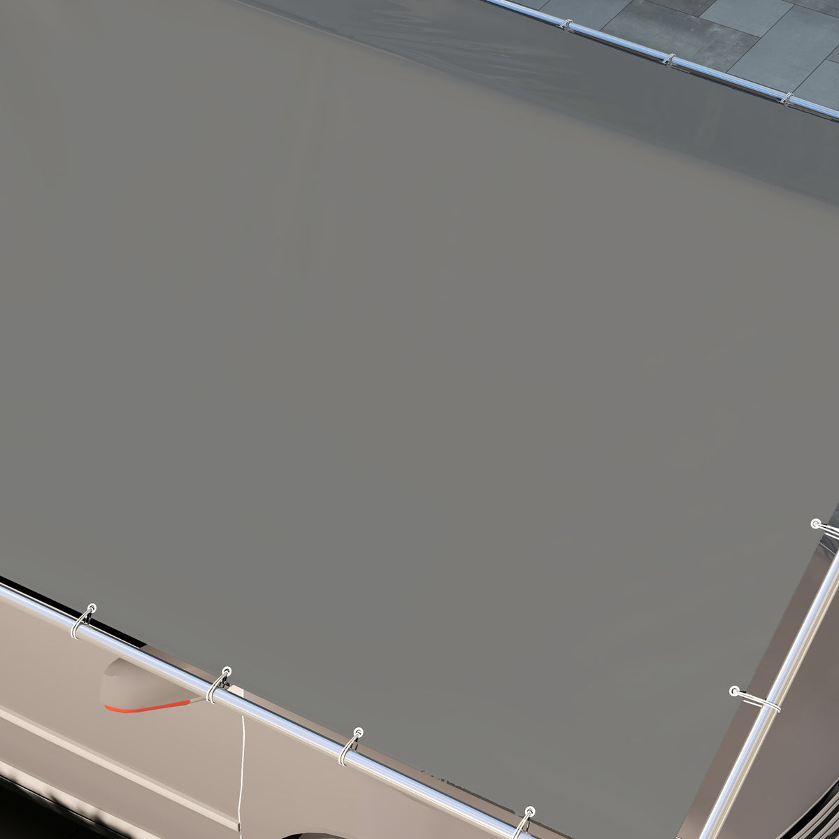 Outsunny Ersatzplane für 3 x 6 m Autounterstand mit 48 Bungee-Kugeln (nur Abdeckung, kein Rahmen enthalten)