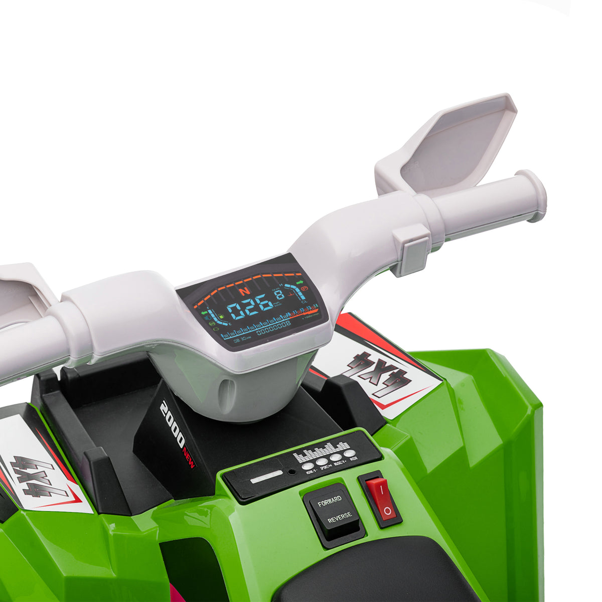 HOMCOM Elektrisches Quad für Kinder Batteriebetriebenes Fahrzeug 6V mit Vorwärts- und Rückwärtsgang 70L x 41,5B x 48,5H cm Grün