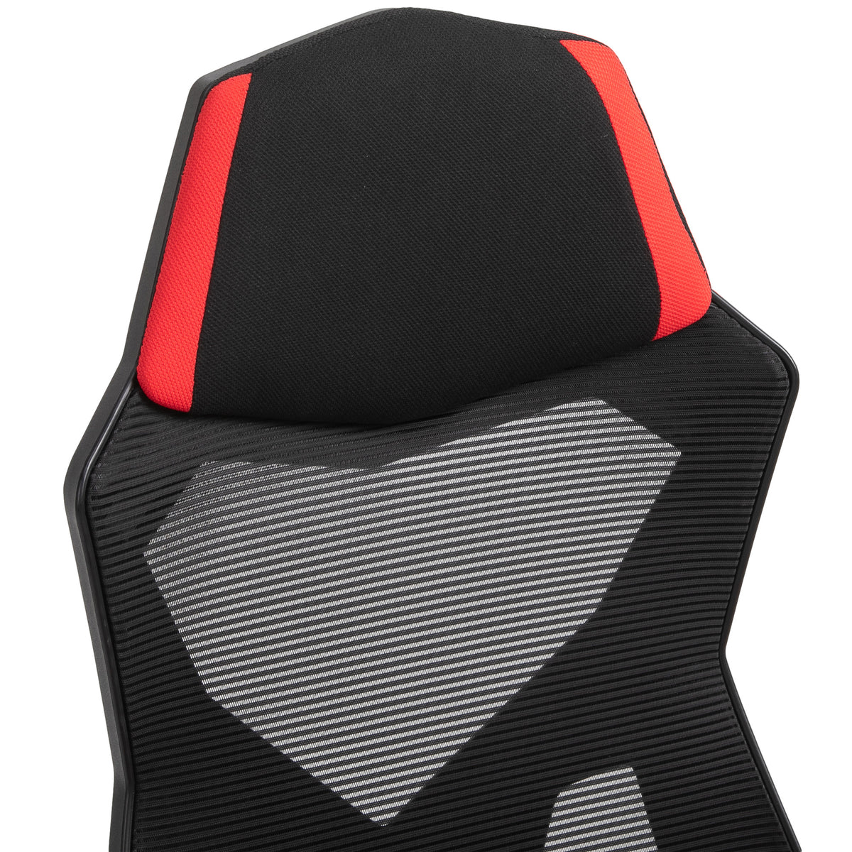 Vinsetto Ergonomischer Bürostuhl, Gaming Stuhl, Drehstuhl mit Fußstütze, PC Stuhl, Chefsessel,  höhenverstellbar, Polyester, Schwarz+Rot,58 x 63 x 112-122 cm