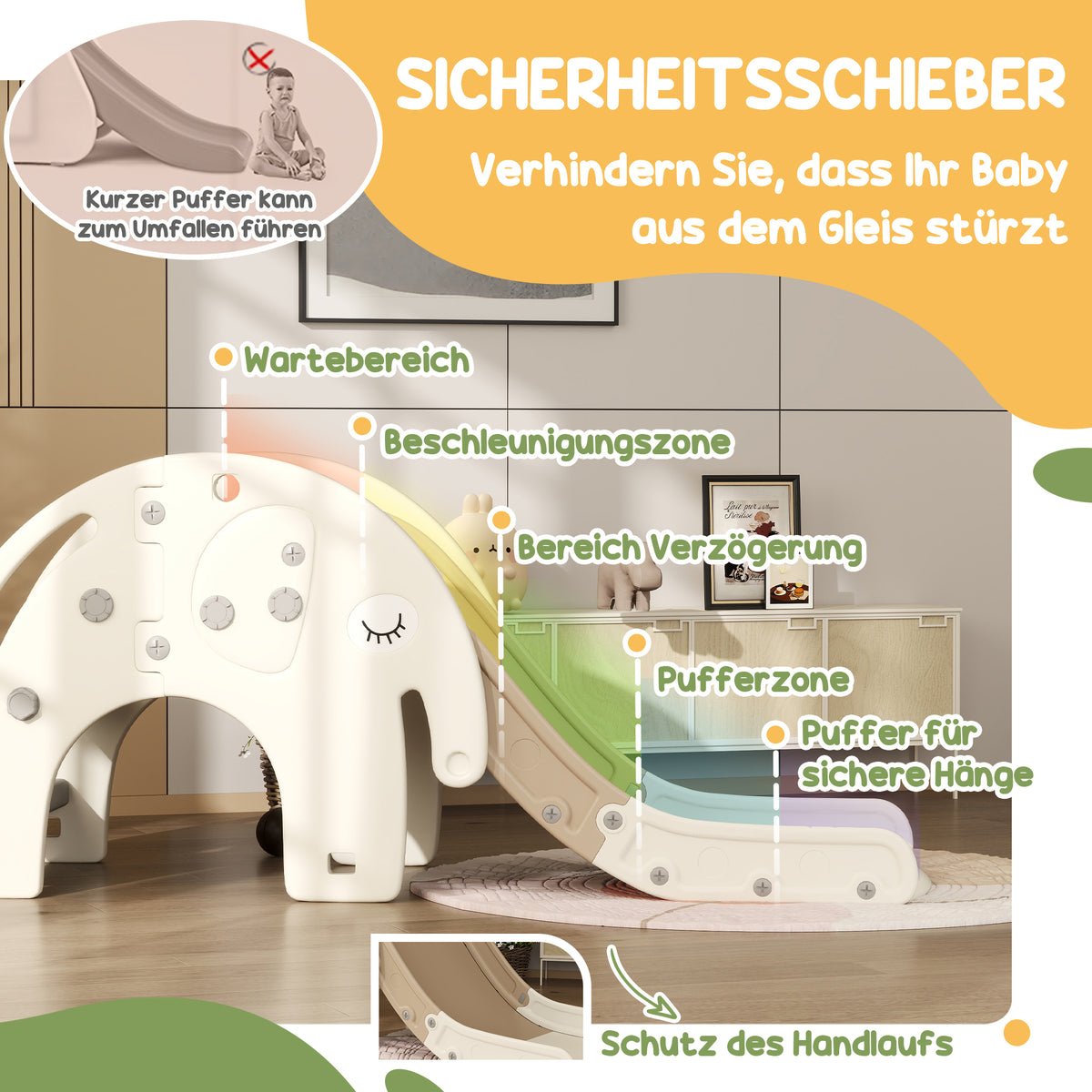 AIYAPLAY Babyrutsche 3-in-1, Klettergerüst, Basketballkorb, rutschfeste Stufen, Handläufe, Cremeweiß