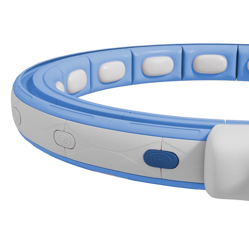 SPORTNOW Smart Hula Hoop Reifen Erwachsene mit Gewicht Kugel Zähler 16 Knoten (76-113cm) Hellblau