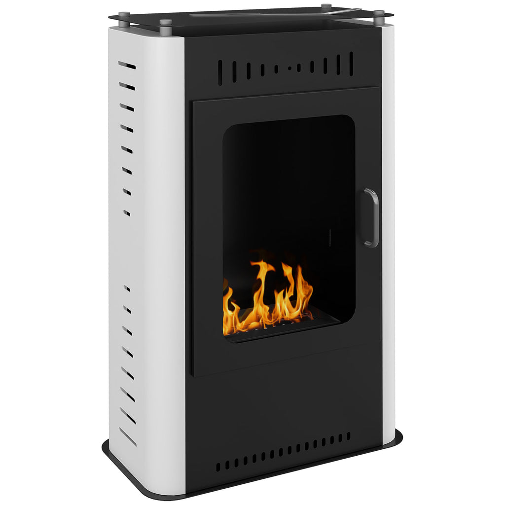 HOMCOM Standkamin mit 1,2L Tank, 3 Stunden Brenndauer, für 20 bis 25 m² 50 x 27 x 82 cm Schwarz