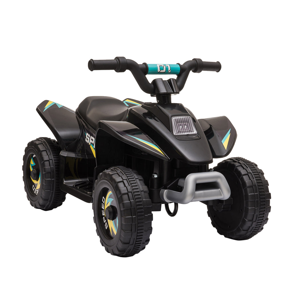 HOMCOM Quad elektrisches Fahrzeug für Kinder 18-36 Monate 6V Batteriebetrieb mit Vorwärts- und Rückwärtsgang 72 x 40 x 45,5 cm schwarz