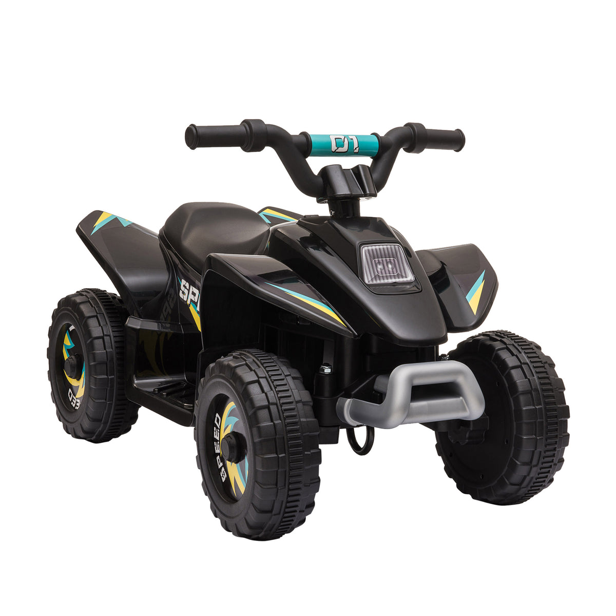 HOMCOM Quad elektrisches Fahrzeug für Kinder 18-36 Monate 6V Batteriebetrieb mit Vorwärts- und Rückwärtsgang 72 x 40 x 45,5 cm schwarz
