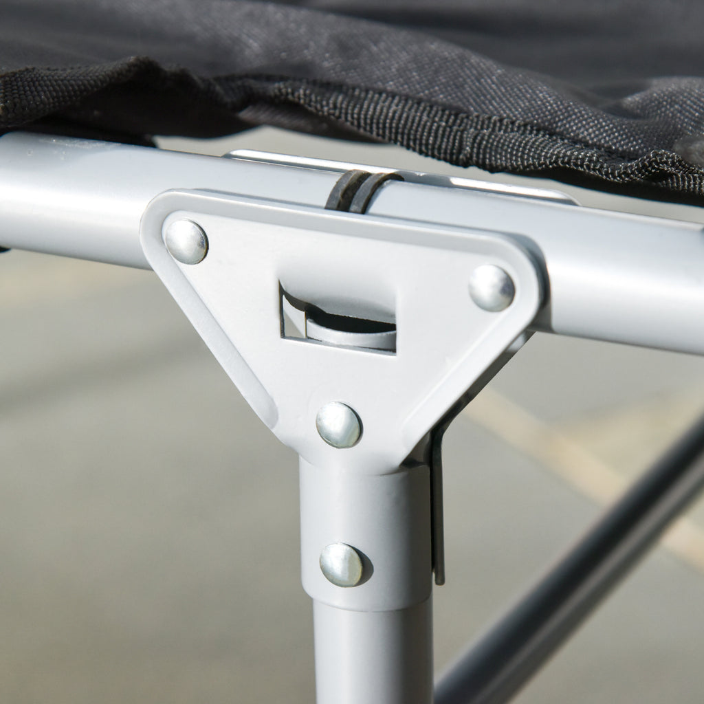 Outsunny Campingbett Feldbett Klappbett mit Kissen Campingliege für Outdoor Camping Reisen  183 x 66 x 33 cm