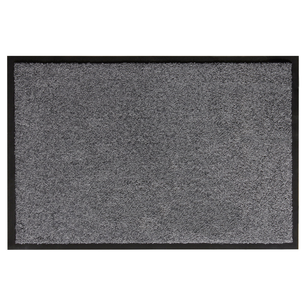 Homcom Fußmatte waschbar Gummiumrandung Grau 150 x 90 x 0,5 cm