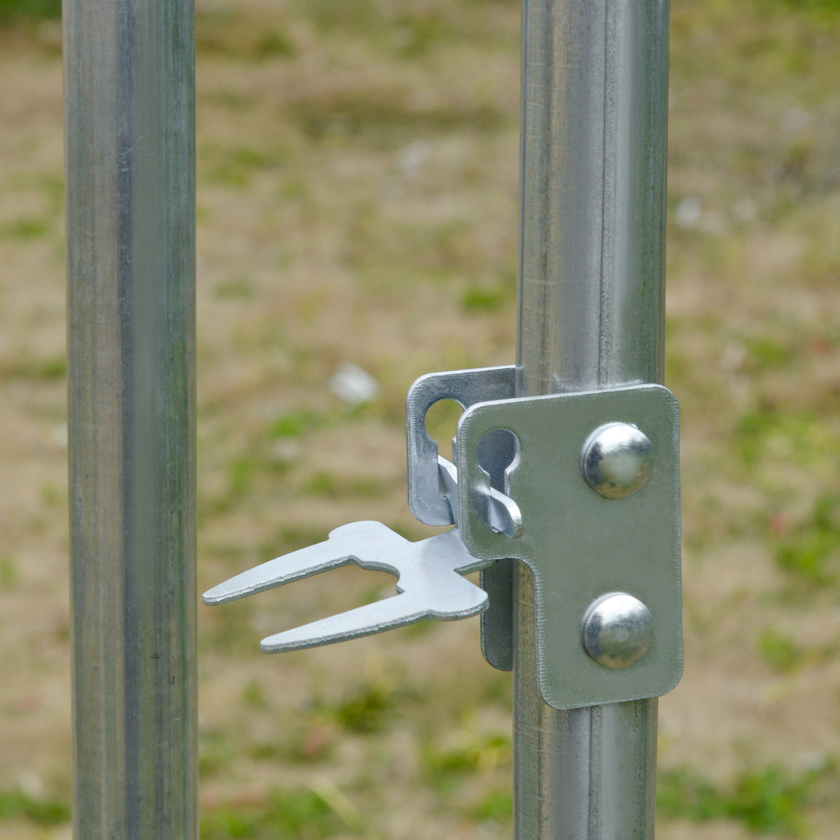 PawHut Gehege für Kleintiere, Outdoor-Freilaufgehege für Hühner, Kaninchen, Enten, stabile Konstruktion, Stahl und Oxford-Stoff